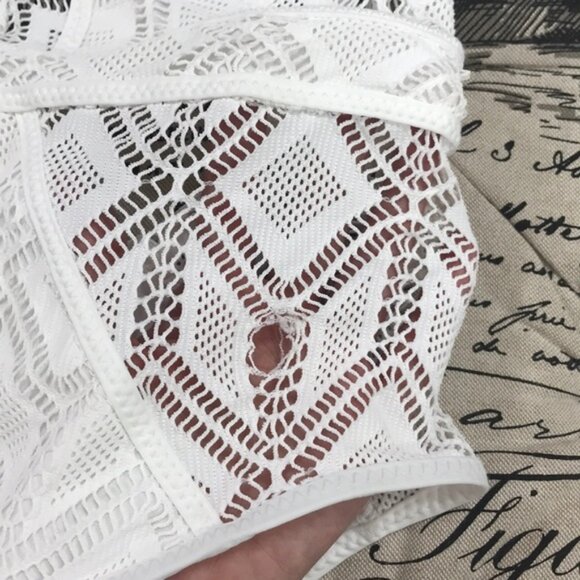 Becca Colorplay Crochet Plunge Swimsuit - Picture 9 of 9